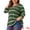 Dark Green, variant on DARING DIVA Women's Plus Outfits Tie Dye V Neck 3/4 Sleeve Tops 4X Dark Green