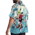 thumbnail image 3 of Football Men's Poplin Casual Printed Button Down Short Sleeve Summer Beach Shirts Unisex, 3 of 6
