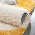 thumbnail image 5 of Well Woven San Francisco Posh Yellow Modern Geometric Trellis 7'10" x 9'10" Shag 3D Textured Area Rug, 5 of 8