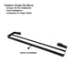 thumbnail image 2 of Toallero Doble Rubinett 30cm Cuadrado Negro Mate Acero Inoxidable, 2 of 3