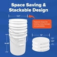 thumbnail image 2 of ePackageSupply 5 Gallon Bucket - Food Grade Bucket with Airtight Gasketed Tear Strip Lid, BPA-Free, Heavy-Duty 90 Mil HDPE Plastic Pail, Bulk Storage, Durable Container, Made in USA - White, 12 Packs, 2 of 8