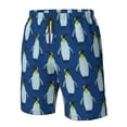thumbnail image 5 of Disketp Men'S Swim Trunks Hawaiian Breathable Surf Beach Swimsuits Mesh Lining Beach Shorts With Pockets-Beautiful King Penguin Pattern, 5 of 9