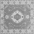 thumbnail image 1 of Ahgly Company Indoor Square Medallion Gray Traditional Area Rugs, 4' Square, 1 of 1