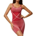 thumbnail image 1 of Gpoecd Plus Size Shaping Romper for Women with Built In Support and Open Bust Design Control Body Plus Size Jumpsuit Red,S, 1 of 3