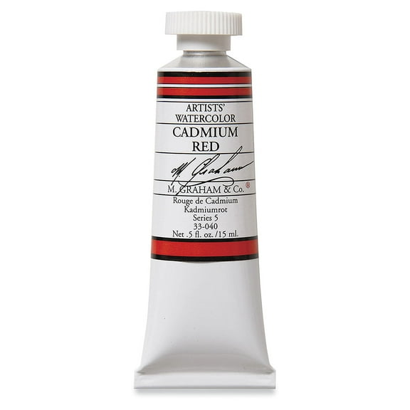 M. Graham Artists' Watercolor - Cadmium Red, 15 ml Tube