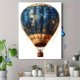 thumbnail image 4 of Qisvanset Framed Canvas Wall Art 12x16 Inch Blue Hot Air Balloon Boy Vintage Nursery Print Art, 4 of 5
