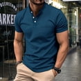 thumbnail image 2 of Shirts for Men Slim Fit Short Sleeve Golf Shirts Fashion Casual Buttons Lapel Business Casual Shirt, 2 of 4