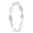 thumbnail image 2 of Women's Dainty Thin Diamond Wedding Stackable Band in 10K White Gold, 2 of 5