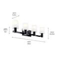 thumbnail image 4 of Kichler Lighting - Adani - 4 Light Bath Vanity In Modern Style-8.25 Inches Tall, 4 of 6