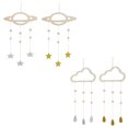 thumbnail image 3 of Nube, gota de lluvia, estrella, habitación infantil, bebé, guardería, colgante de pared, arte, manualidades, decoración n. degree 1, 3 of 9