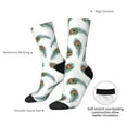 thumbnail image 2 of Yiaed Colorful Grass Print Great elasticity Crew Socks Sports socks for Men and Women, 2 of 5