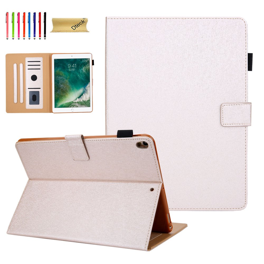Dteck Wallet Case For iPad Air 3 / iPad Pro 10.5 inch, Pure Color PU