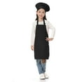 thumbnail image 1 of TOPTIE Kids Apron and Chef Hat Set, Adjustable Cotton Child Cooking Kitchen Apron, S-XXL-Black-L, 1 of 8