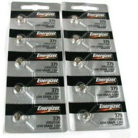 Energizer 379 Button Cell Silver Oxide Sr521sw Watch Battery (1 Pack of 5 Batteries)