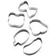 thumbnail image 3 of Cook With Color 5-Piece Stainless Steel Cookie Cutter Set, Patriotic Holiday Shapes for Sandwiches and Baking, Red, White, and Blue, 3 of 5