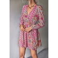 thumbnail image 2 of Robe à Manches Longues pour Femmes, Robe à Col en V, Robe Longue Mode pour Femmes, Robe à Col en V, Compacte et Légère, 2 of 8