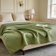 thumbnail image 3 of VOTRUDI 47x91in Waffles Weave Fitted Sheet Singles Soft Breathable For Deep Mattress All Season, 3 of 5
