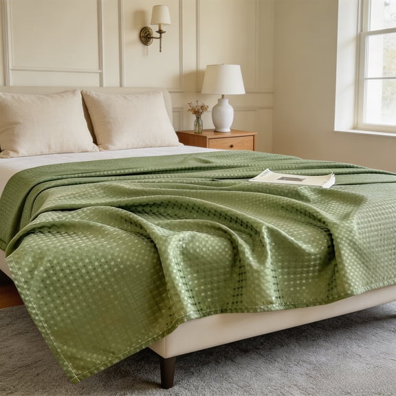 Waffle Weave Fitted Sheet Twin Size Soft Breathable Bedding for Deep Mattress All Season Comfortable Durable Easy Care
