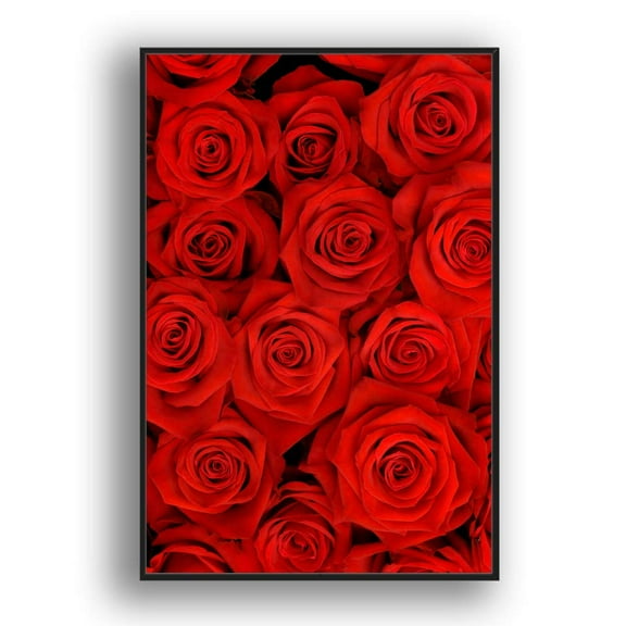 wall26 Framed Canvas Wall Art for Living Room, Bedroom Rose Closeup VI Canvas Prints for Home Decoration Ready to Hang - 24x36 inches