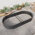 thumbnail image 7 of Pouseayar 88.99"x44.68"x11.42" Metal Raised Garden Bed, Oval Raised Planter for Flowers Plants, Vegetables Herb, Black, 7 of 7