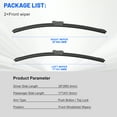 thumbnail image 7 of VYAOP Windshield Wiper Blades Replacement for 2019-2024 Subaru Forester OEM Quality All Season Wiper Blades 26" 17" (2 Pack), 7 of 7