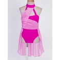 thumbnail image 5 of TSSOE Girls Halter Cutout Back Gymnastics Leotard Wrap Chiffon Skirts for Ballet/Lyrical Dance/Ice Rose 8, 5 of 7