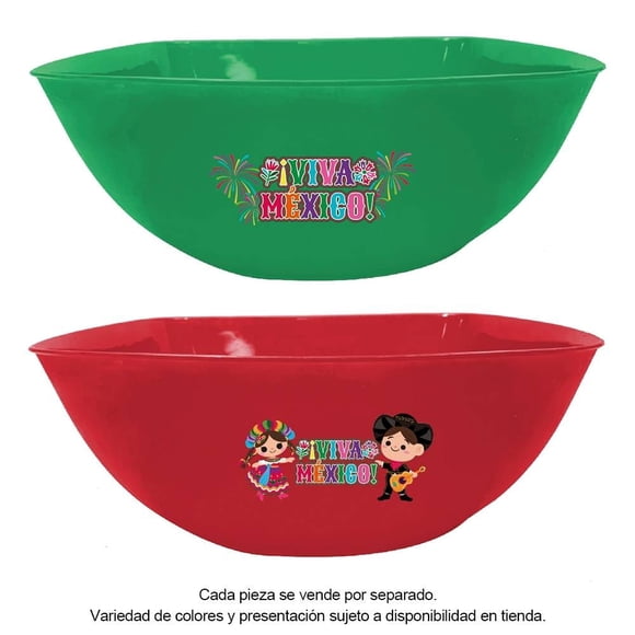Tazón Prichos Fiestas Patrias de Plástico 25 cm Varios Modelos 1 Pieza