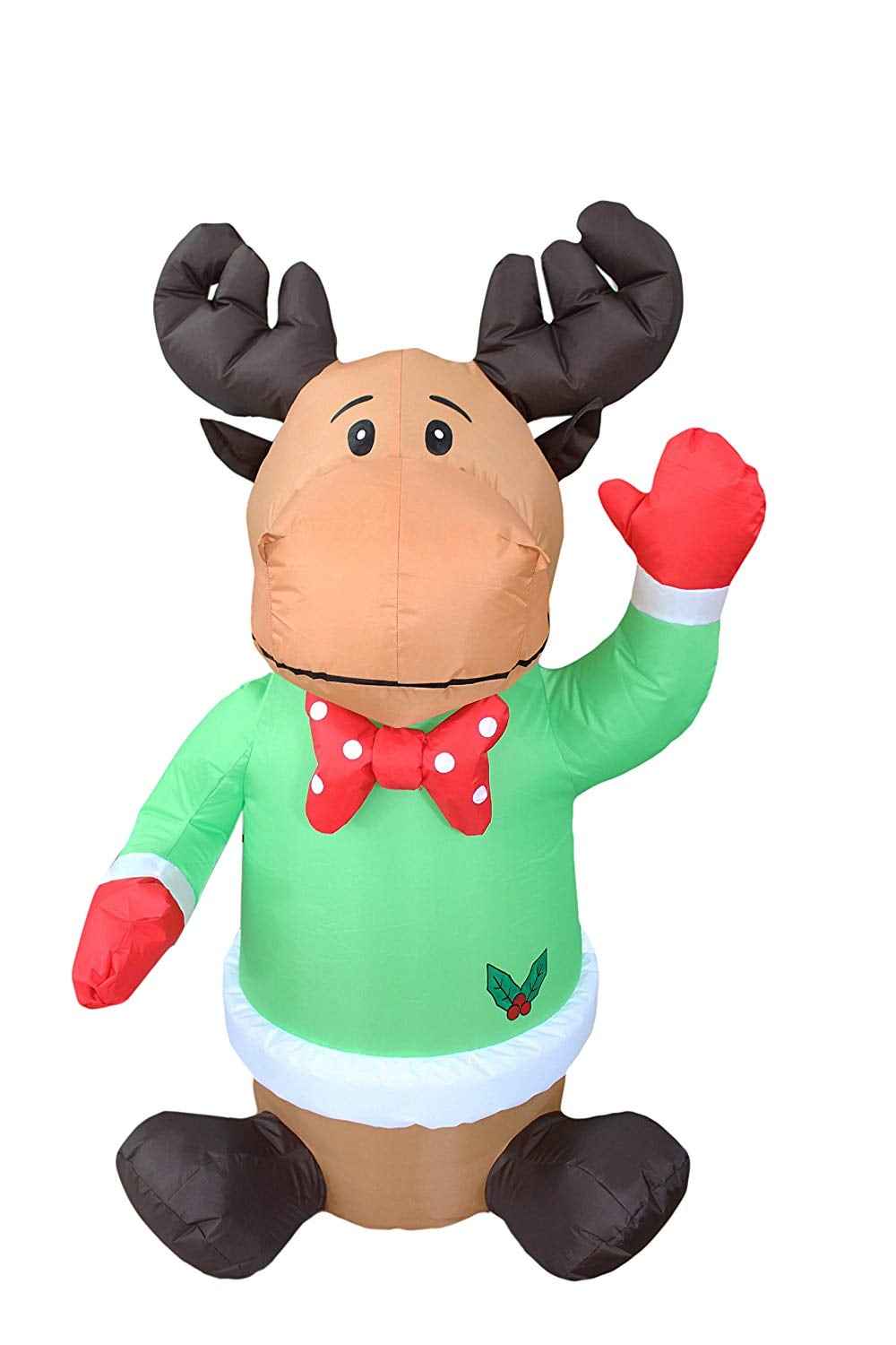 4 Foot Christmas Inflatable Sitting Reindeer Yard Blow Up Art