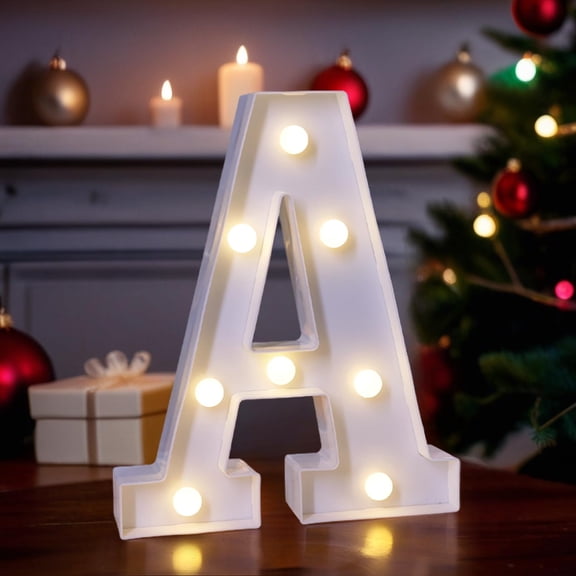 Light up letters for wall decor, LED marquee alphabet signs battery operated for wedding proposal birthday party home bar holiday decoration, white
