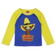 thumbnail image 3 of Curious George Big Yellow Hat Toddler Boy's Raglan 2-Piece Long Sleeve and Long PJ Pant Pajama Set, 3 of 7