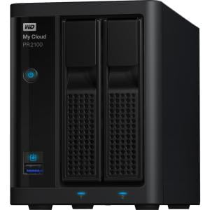 WD 0TB My Cloud PR2100 Pro Series Diskless Media Server with Transcoding, NAS - Network Attached Storage - Intel Pentium N3710 Quad-core (4 Core) 1.60 GHz - 2 x Total Bays - 4 GB RAM DDR3L