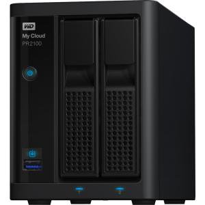 WD 0TB My Cloud PR2100 Pro Series Diskless Media Server with Transcoding, NAS - Network Attached Storage - Intel Pentium N3710 Quad-core (4 Core) 1.60 GHz - 2 x Total Bays - 4 GB RAM DDR3L (Best Fax Server Solution)
