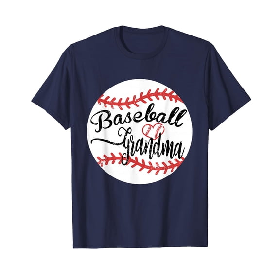 Navy Blue Proud Baseball Grandma Shirt T-Shirt - Comfortable Comfort Colors Design