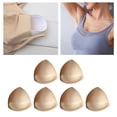 thumbnail image 3 of 3 pares de almohadillas de inserciones de triangular Copas de extraíbles Inserciones cómodas almohadillas de repuesto Esponja de piel Sunnimix Inserto de almohadilla de sujetador, 3 of 7