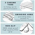 thumbnail image 4 of Closet Spice - 2 Pack - Strong Anti-Rust Chrome 5 Detachable Tier Pant Hangers, Non-Slip, Black PVC Rubber Grip Padded, Slim & Space Saving, Multi Swing Design for Easy-Slide Pant, Jeans, 4 of 9