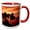 Red/White, variant on 3drose, Hawaii, Big Island. Sunset Over Palm Grove - Us12 Bja0008 - Jaynes Gallery, 11oz Two-tone Yellow Mug