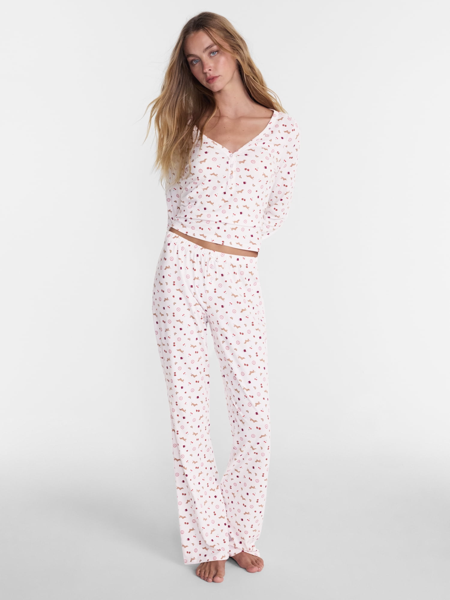 No Boundaries Cloud Core Low Rise Sleep Pants, 31” Inseam, Women's XXS-3X