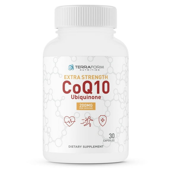 CoQ10 200mg, Extra Strength - Supports Heart Health, Cardiovascular Health & Digestive Health - Fat Soluble Natural Supplement - Coenzyme Q-10 (Ubiquinone)