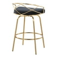 thumbnail image 4 of LumiSource Black Charlotte Glam 26" Fixed-Height Counter Stool - Set of 2, 4 of 4