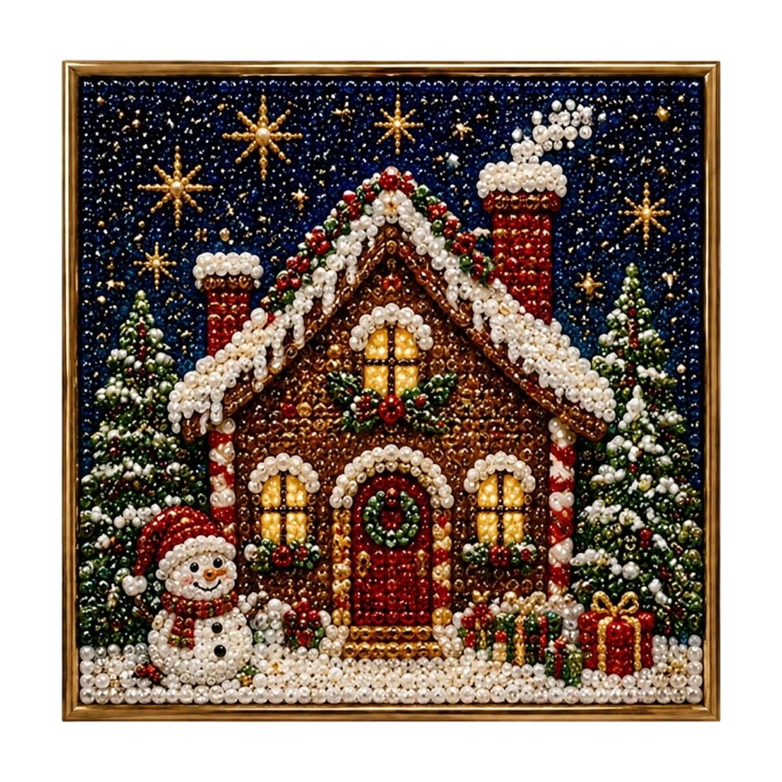 Complete DIY Pearl Painting Kit Pearl Diamond Painting Craft Supplies for Creating Personalized Christmas Paintings & Decorations Q