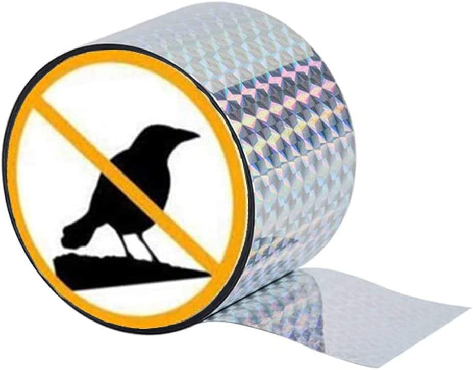 1 Rolls 80 m x 2.4 cm Bird Repellent Bird Tape, Reflective Bird