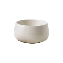 Serene Spaces Living Small Glossy White Ceramic Bowl Vase