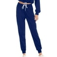 thumbnail image 5 of pstuiky Women's Fashion Color Round Neck Long Sleeve Frenum Sweatshirt Trousers Set, 5 of 6