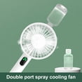 thumbnail image 2 of USB Desktop Spray Fan Phone Holder 5000mAh Handheld Air Cooling Fan (Blanco) Ehuebsd Libre de BPA, 2 of 9