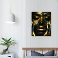 thumbnail image 4 of ARISTURING African American Canvas Wall Art Black Woman Gold Face Painting Picture Abstract Prints for Black Girl Room Bedroom Decor Framed  16x20 in, 4 of 5