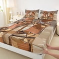 thumbnail image 4 of Castle Fairy Glamour Bow Bed Sheets 4-Piece,Shiny Heels Full Size Sheets,Metallic Gold,1 Fitted Sheet, 1 Flat Sheet and 2 Pillowcases, 4 of 6