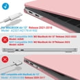 thumbnail image 4 of Funda rígida IBENZER para MacBook Air de 13 pulgadas con tapa de teclado, cuarzo rosa, 4 of 9
