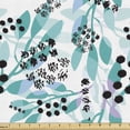 thumbnail image 1 of Modern Upholstery Fabric by the Yard, Contemporary Surreal Nature Themed Pattern of Leaves Stroke Dots, Decorative Fabric for DIY and Home Accents, Seafoam and Charcoal Grey by Ambesonne, 1 of 5