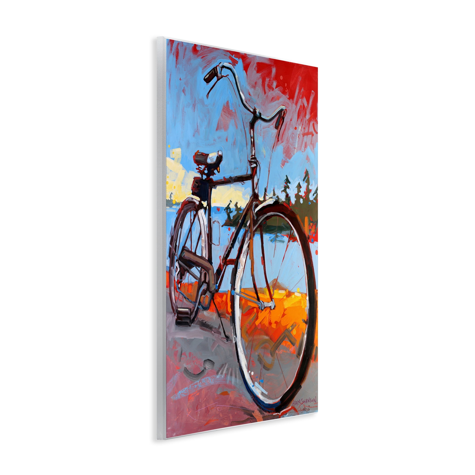 Tonight Bicycle Journey Wall Plaque Art, design by Adam Swanson