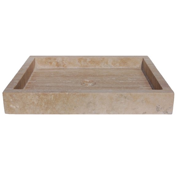 Eden Bath EB-S040BT-H Rectangular Vessel Sink - Honed Beige Travertine